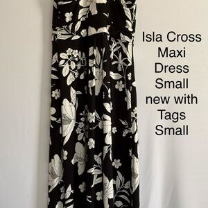 Floral Black and White Maxi Dress